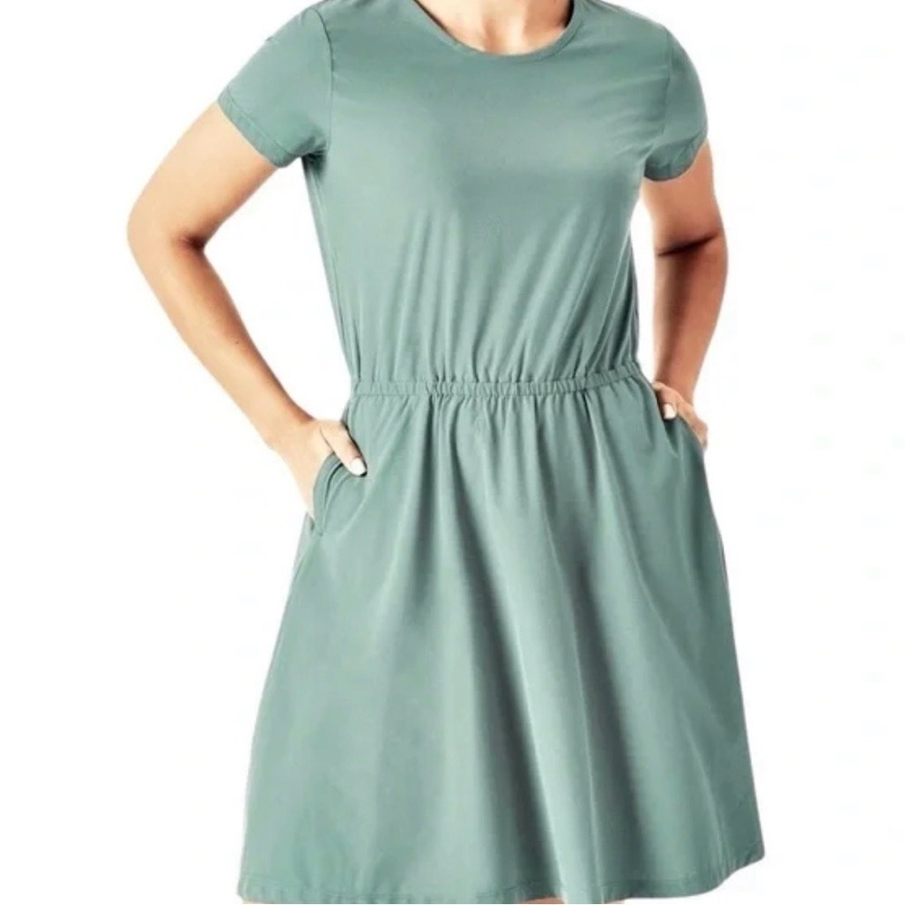 Duluth Trading Co Women's Green Flexcellence Dress Size Small Casual Travel